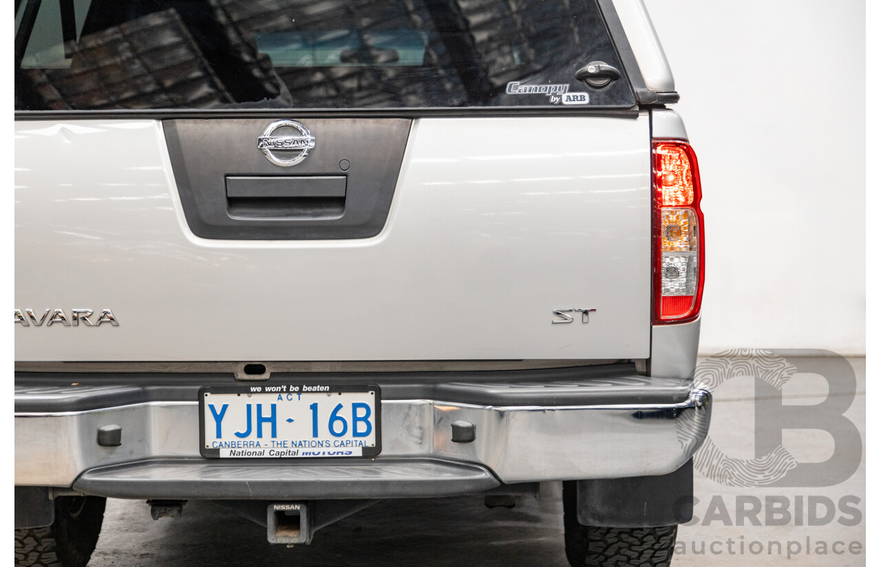 06/2012 Nissan Navara ST (4x4) D40 MY12 4d Dual Cab P/Up Silver Turbo Diesel 2.5L