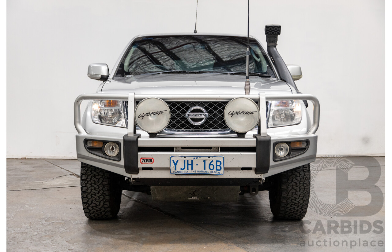 06/2012 Nissan Navara ST (4x4) D40 MY12 4d Dual Cab P/Up Silver Turbo Diesel 2.5L