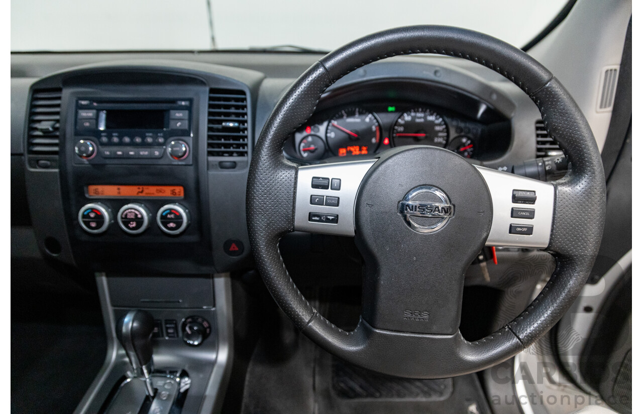 06/2012 Nissan Navara ST (4x4) D40 MY12 4d Dual Cab P/Up Silver Turbo Diesel 2.5L