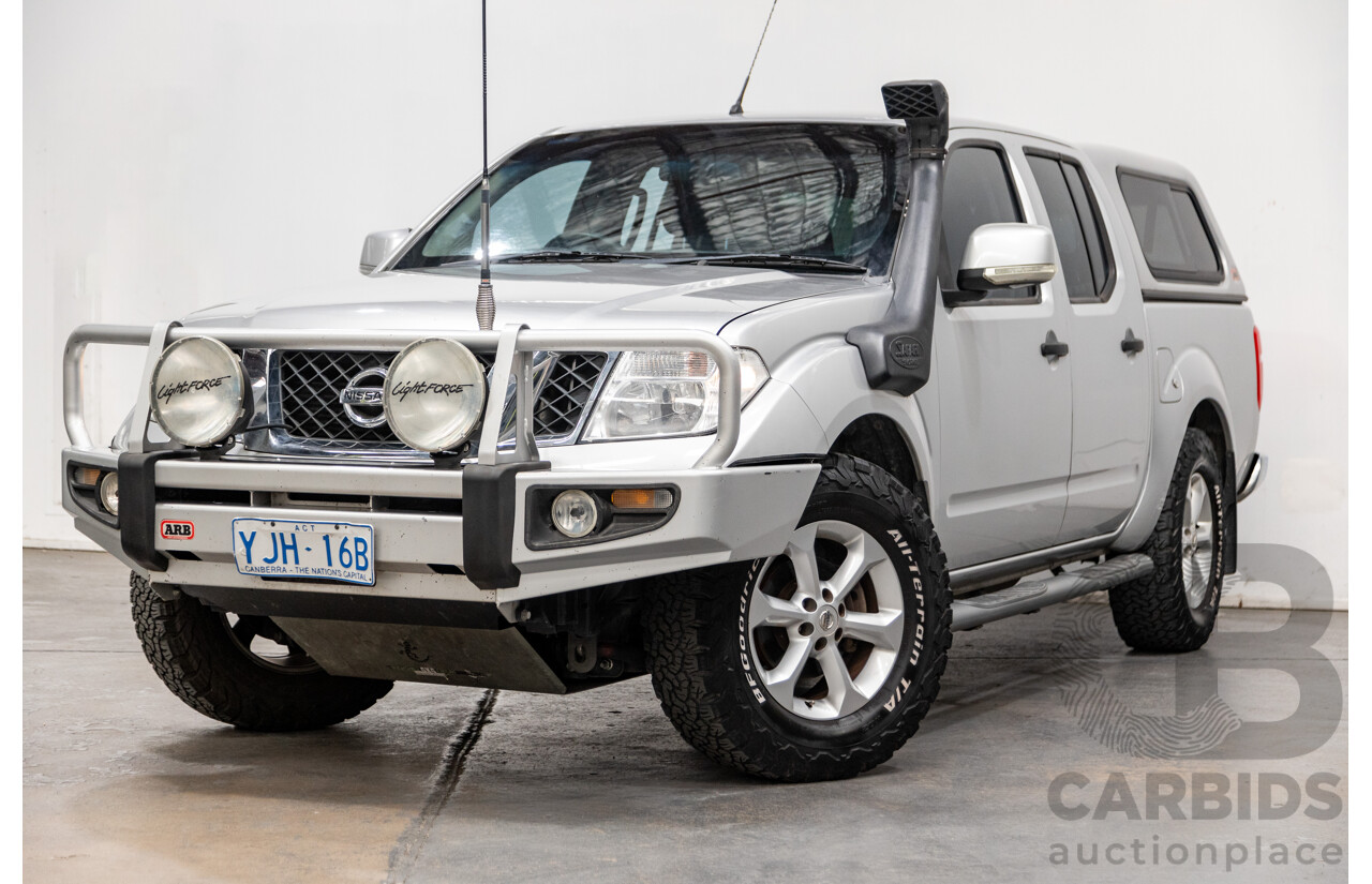 06/2012 Nissan Navara ST (4x4) D40 MY12 4d Dual Cab P/Up Silver Turbo Diesel 2.5L