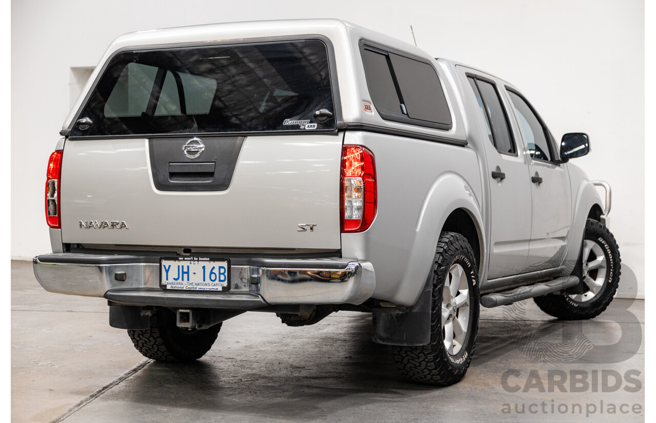 06/2012 Nissan Navara ST (4x4) D40 MY12 4d Dual Cab P/Up Silver Turbo Diesel 2.5L