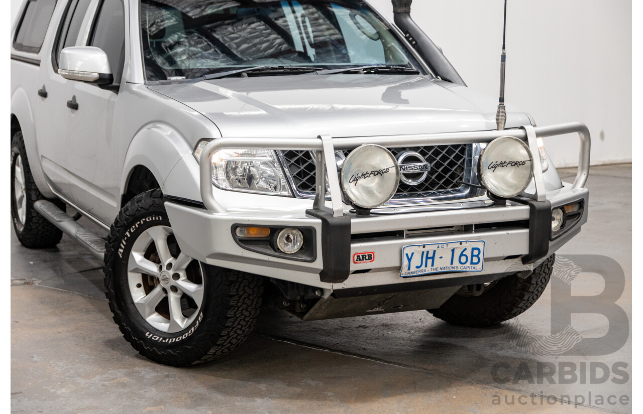 06/2012 Nissan Navara ST (4x4) D40 MY12 4d Dual Cab P/Up Silver Turbo Diesel 2.5L