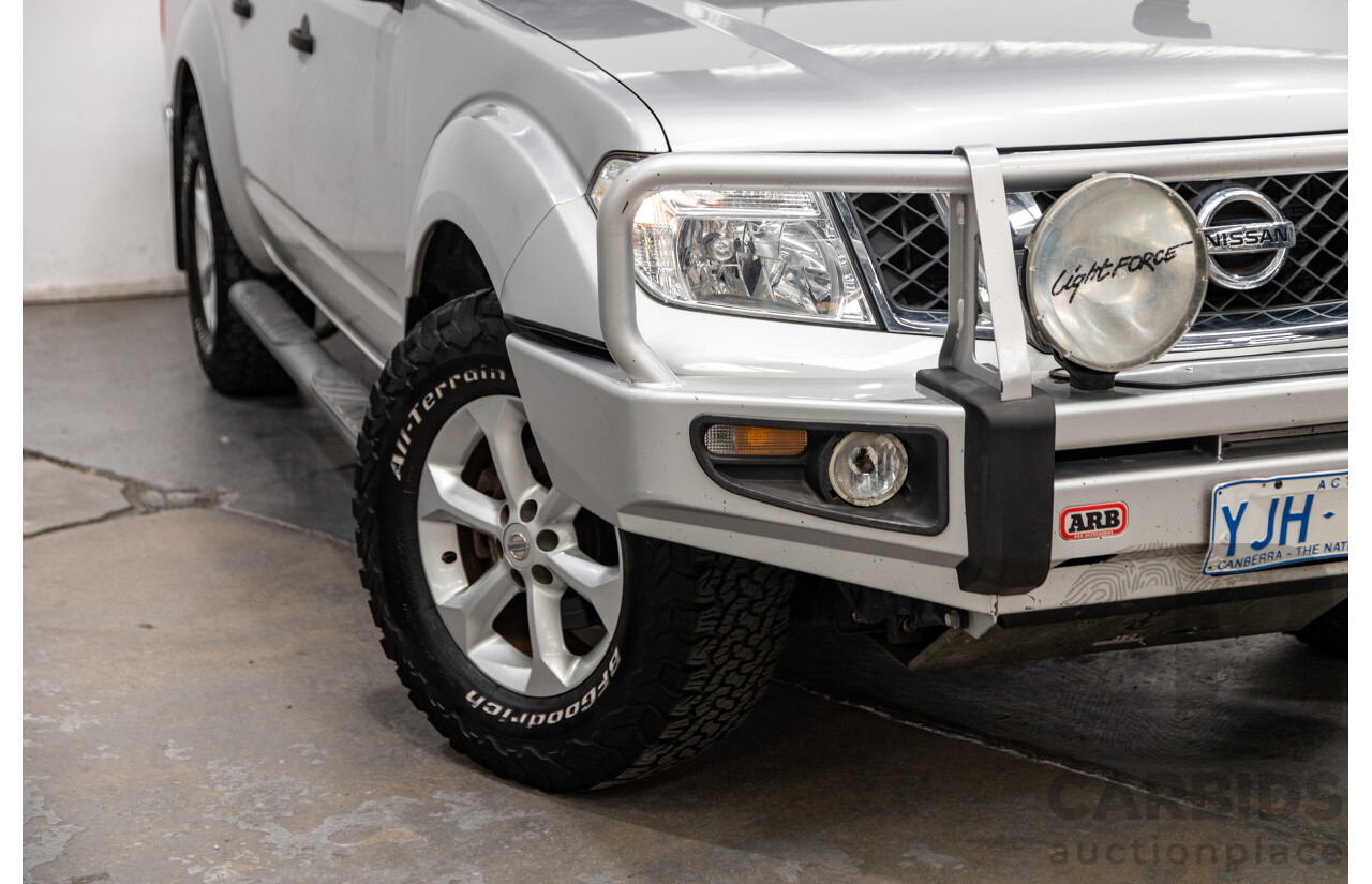 06/2012 Nissan Navara ST (4x4) D40 MY12 4d Dual Cab P/Up Silver Turbo Diesel 2.5L