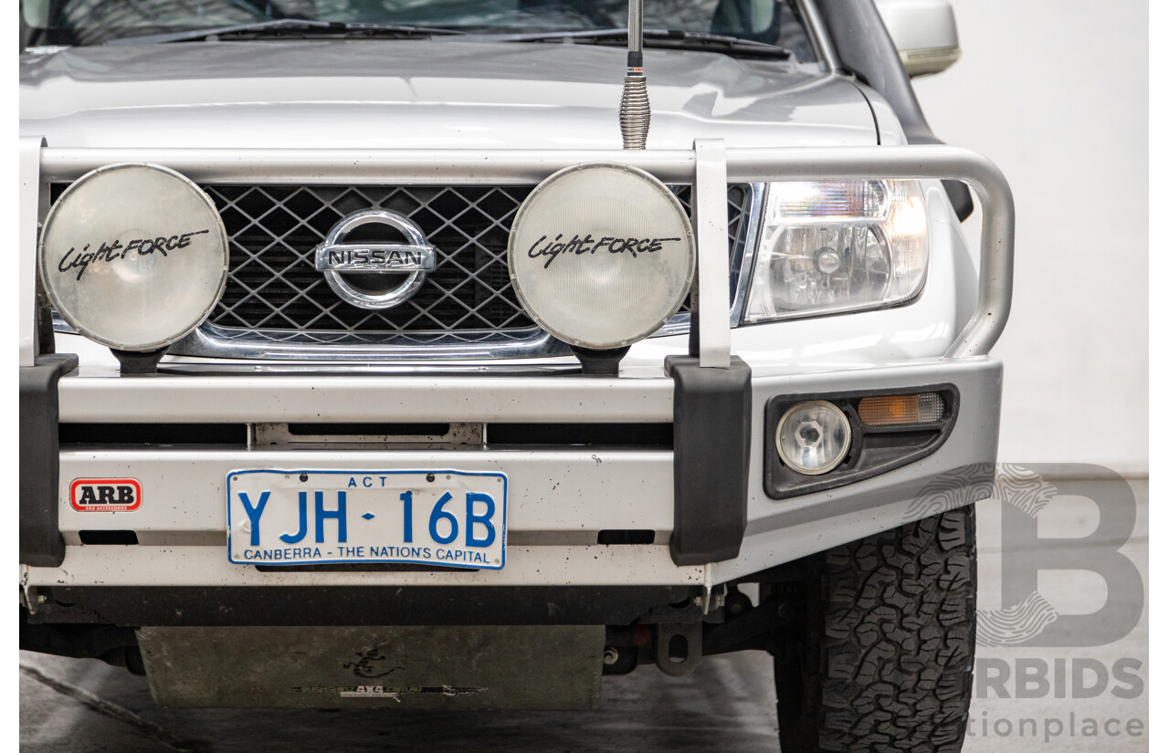 06/2012 Nissan Navara ST (4x4) D40 MY12 4d Dual Cab P/Up Silver Turbo Diesel 2.5L