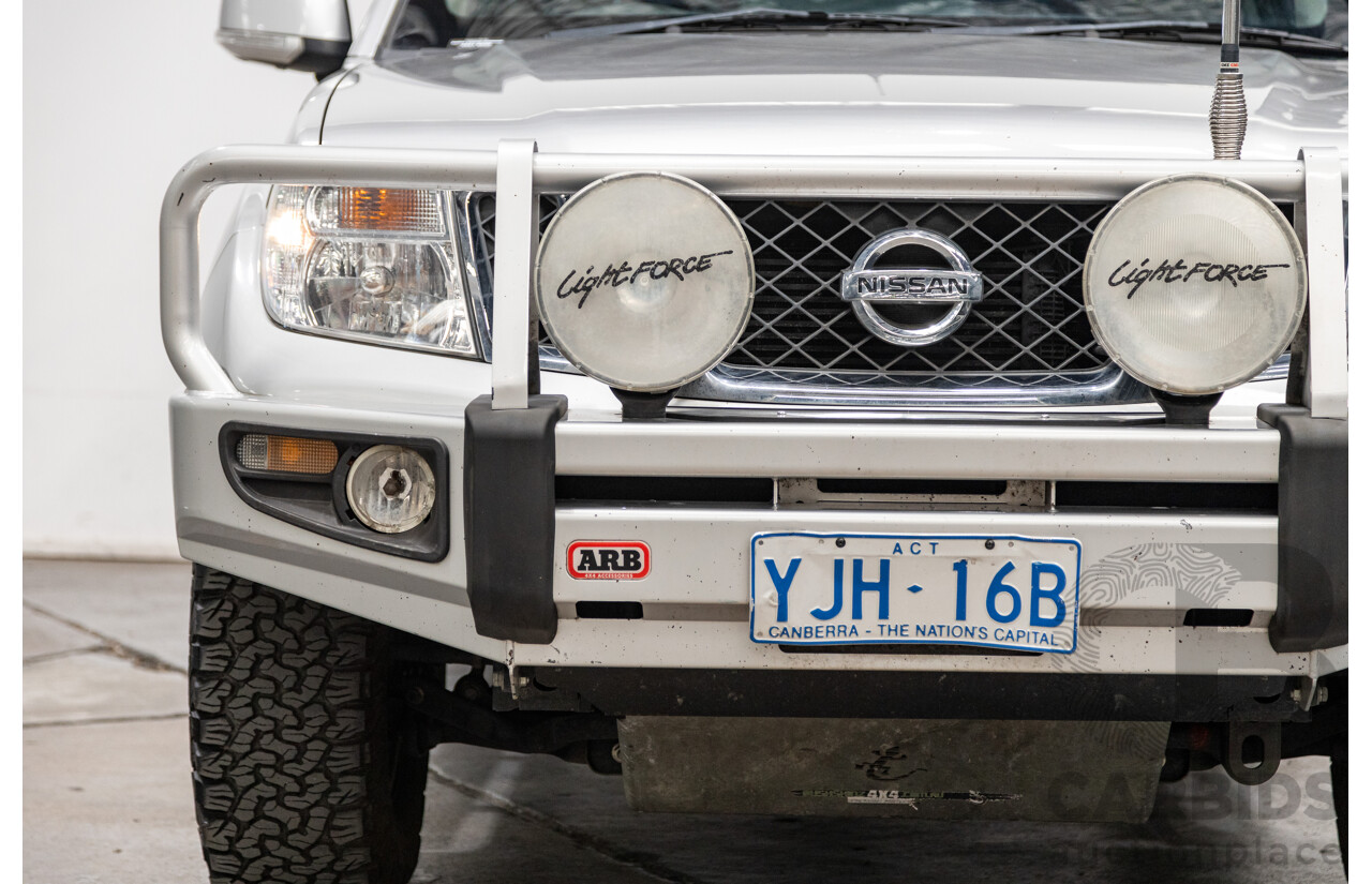 06/2012 Nissan Navara ST (4x4) D40 MY12 4d Dual Cab P/Up Silver Turbo Diesel 2.5L