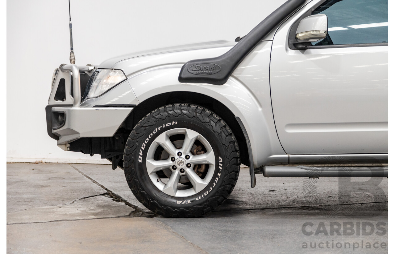 06/2012 Nissan Navara ST (4x4) D40 MY12 4d Dual Cab P/Up Silver Turbo Diesel 2.5L