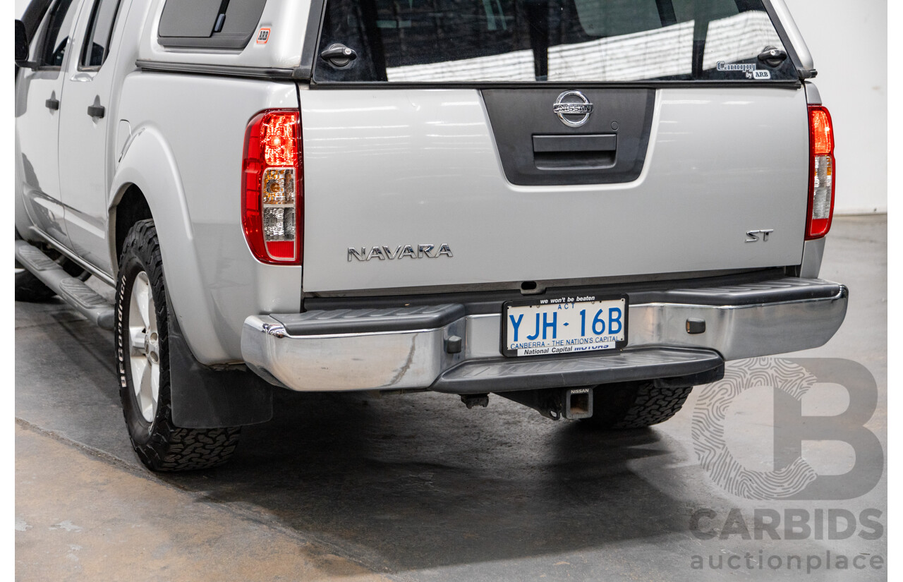 06/2012 Nissan Navara ST (4x4) D40 MY12 4d Dual Cab P/Up Silver Turbo Diesel 2.5L