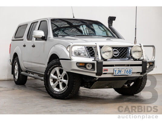 06/2012 Nissan Navara ST (4x4) D40 MY12 4d Dual Cab P/Up Silver Turbo Diesel 2.5L