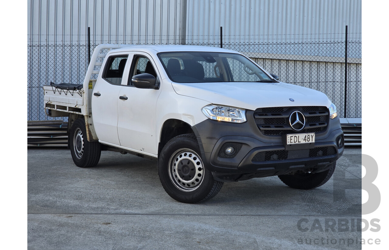 04/2018 Mercedes Benz X-Class X220d Pure 4d Dual Cab Chisana White Turbo Diesel 2.3L