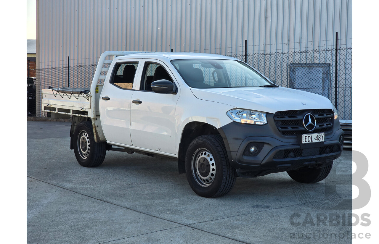 04/2018 Mercedes Benz X-Class X220d Pure 4d Dual Cab Chisana White Turbo Diesel 2.3L