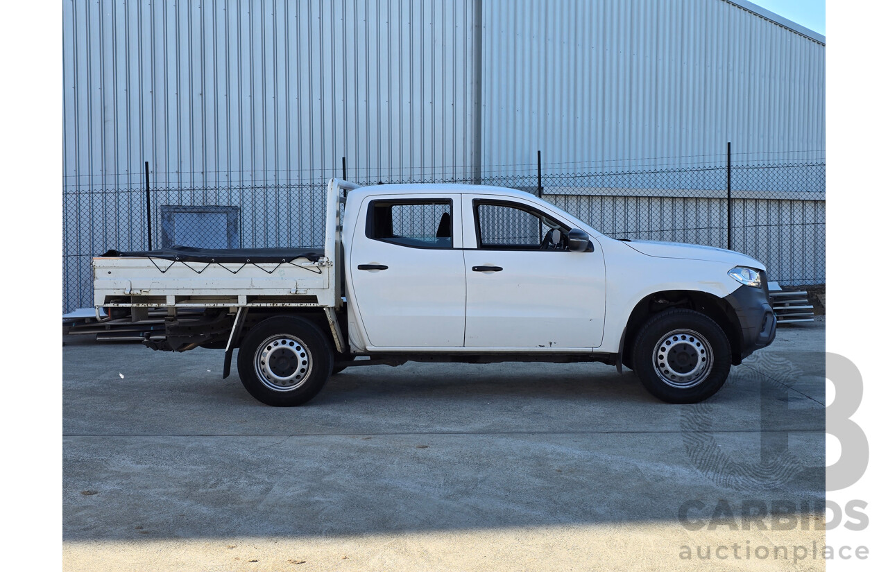 04/2018 Mercedes Benz X-Class X220d Pure 4d Dual Cab Chisana White Turbo Diesel 2.3L