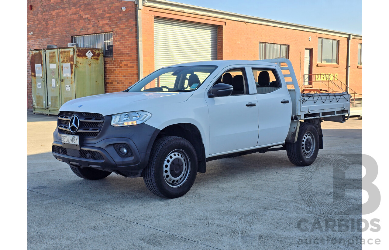 04/2018 Mercedes Benz X-Class X220d Pure 4d Dual Cab Chisana White Turbo Diesel 2.3L