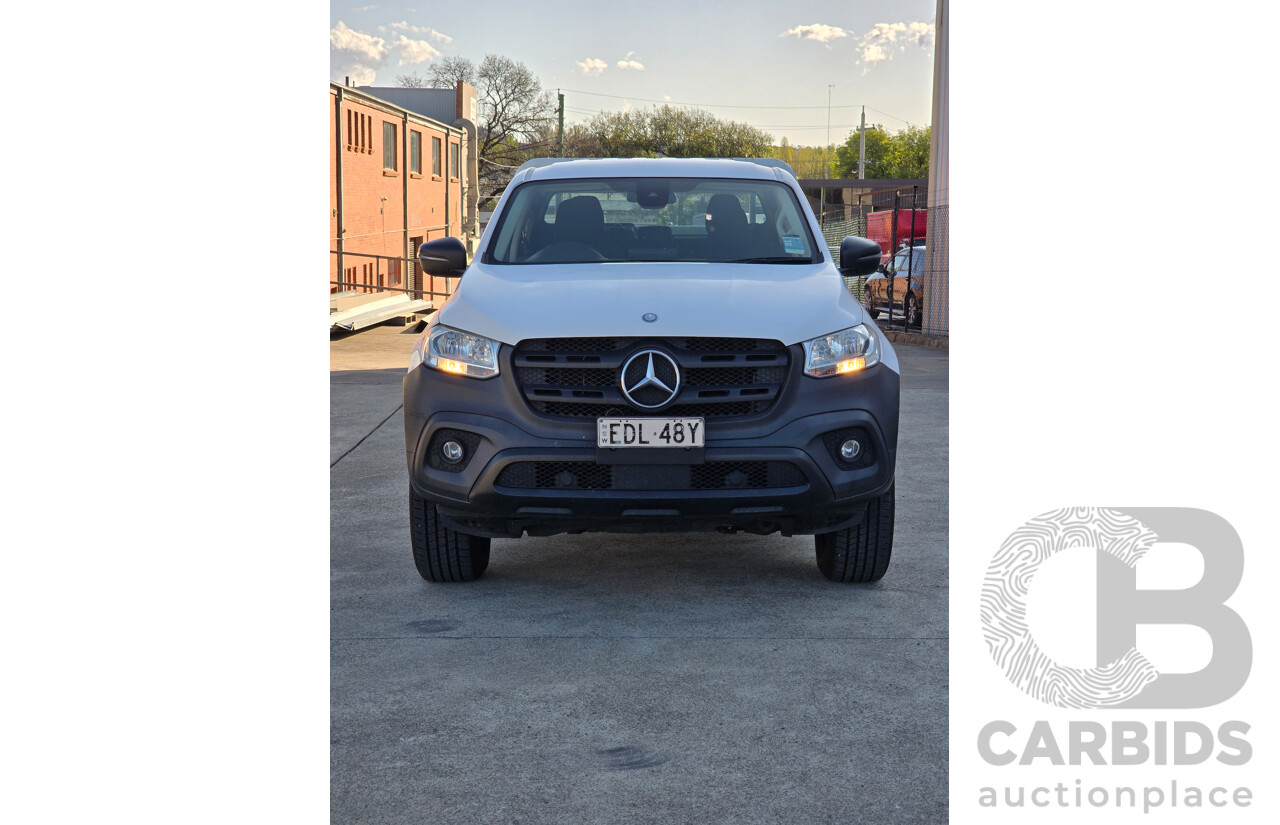 04/2018 Mercedes Benz X-Class X220d Pure 4d Dual Cab Chisana White Turbo Diesel 2.3L