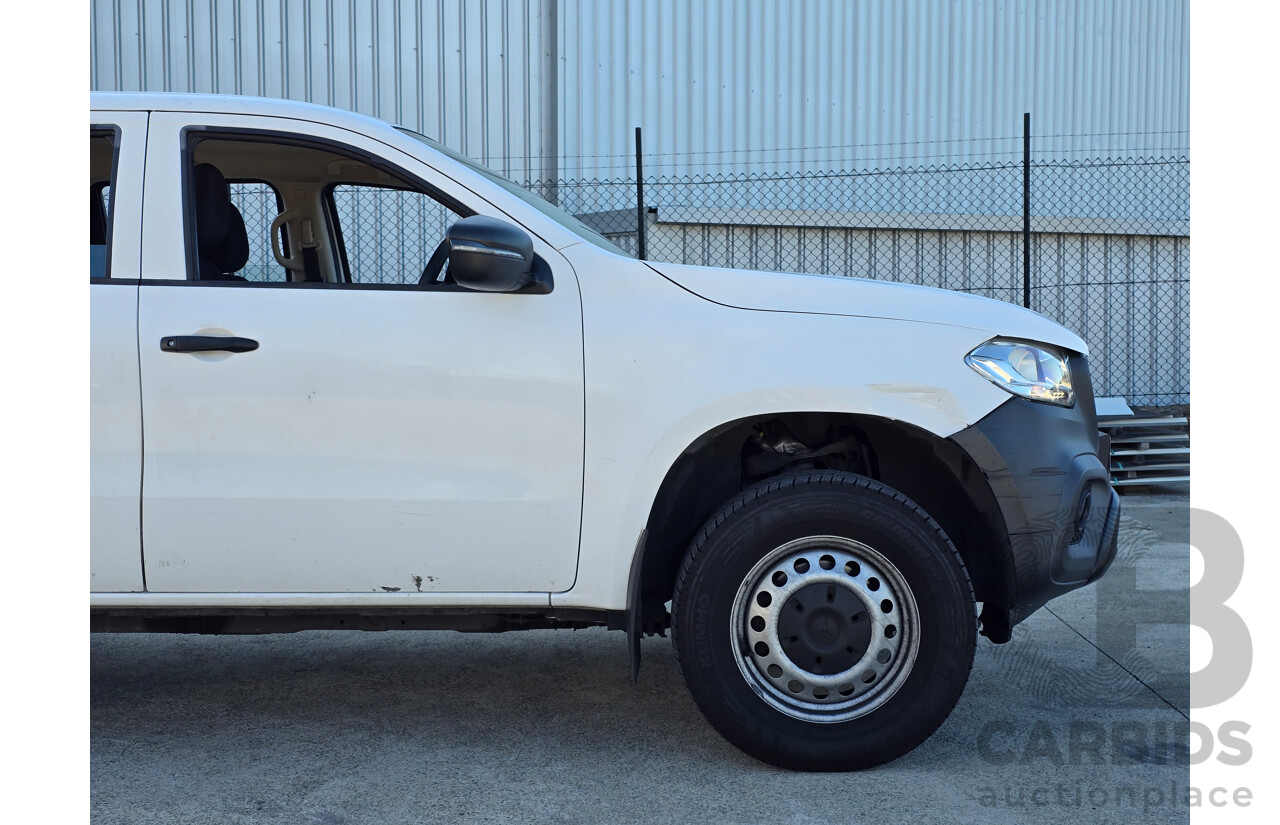 04/2018 Mercedes Benz X-Class X220d Pure 4d Dual Cab Chisana White Turbo Diesel 2.3L