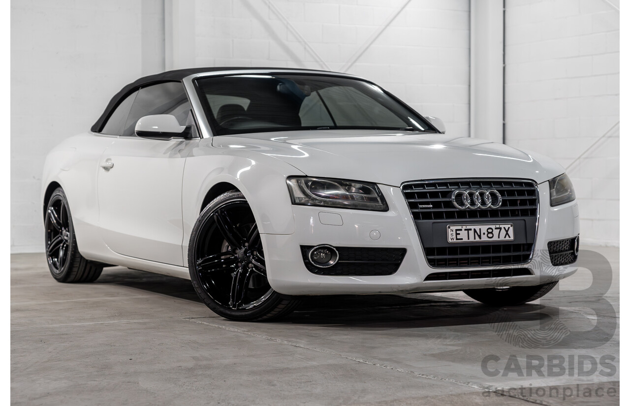 8/2011 Audi A5 2.0 TFSI Quattro (AWD) 8T MY11 2d Cabriolet Ibis White Turbo 2.0L