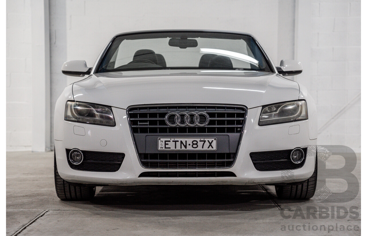 8/2011 Audi A5 2.0 TFSI Quattro (AWD) 8T MY11 2d Cabriolet Ibis White Turbo 2.0L