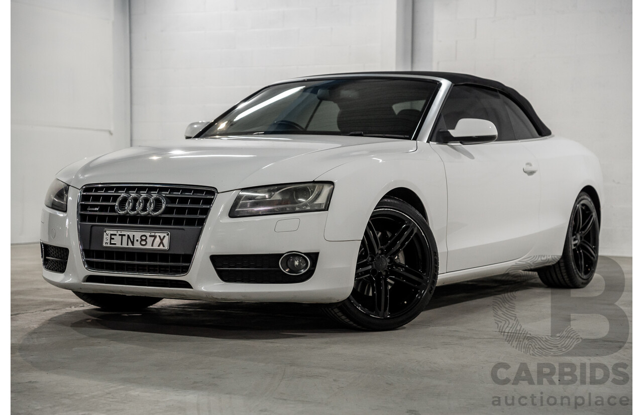 8/2011 Audi A5 2.0 TFSI Quattro (AWD) 8T MY11 2d Cabriolet Ibis White Turbo 2.0L