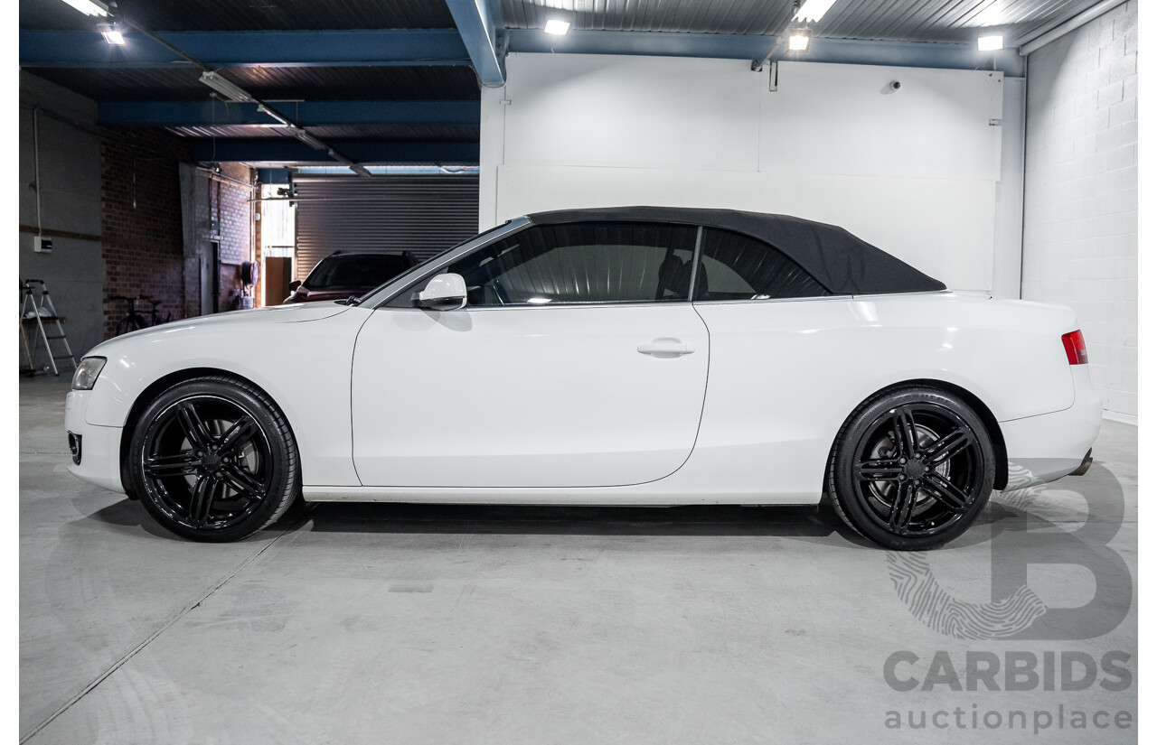 8/2011 Audi A5 2.0 TFSI Quattro (AWD) 8T MY11 2d Cabriolet Ibis White Turbo 2.0L