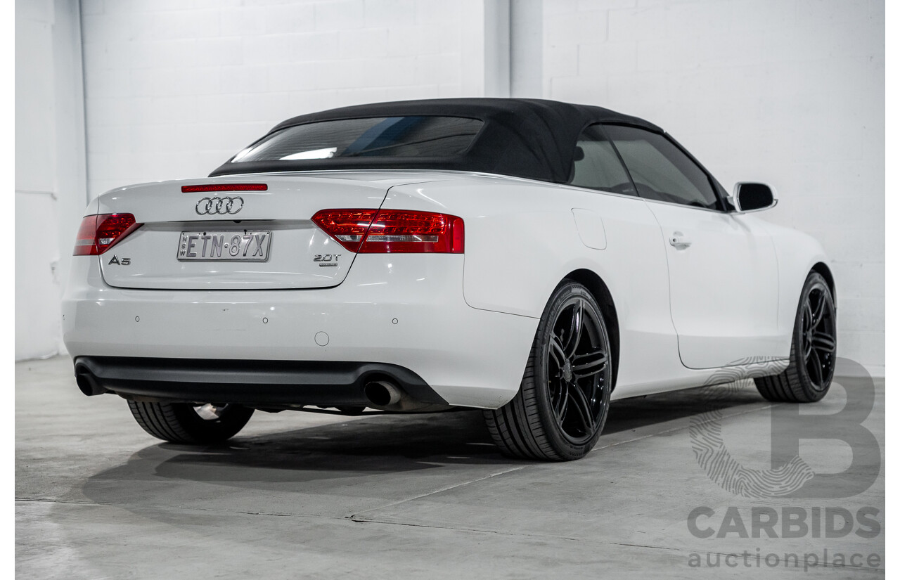 8/2011 Audi A5 2.0 TFSI Quattro (AWD) 8T MY11 2d Cabriolet Ibis White Turbo 2.0L