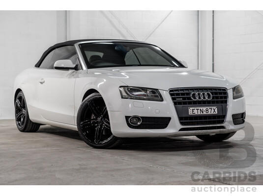 8/2011 Audi A5 2.0 TFSI Quattro (AWD) 8T MY11 2d Cabriolet Ibis White Turbo 2.0L