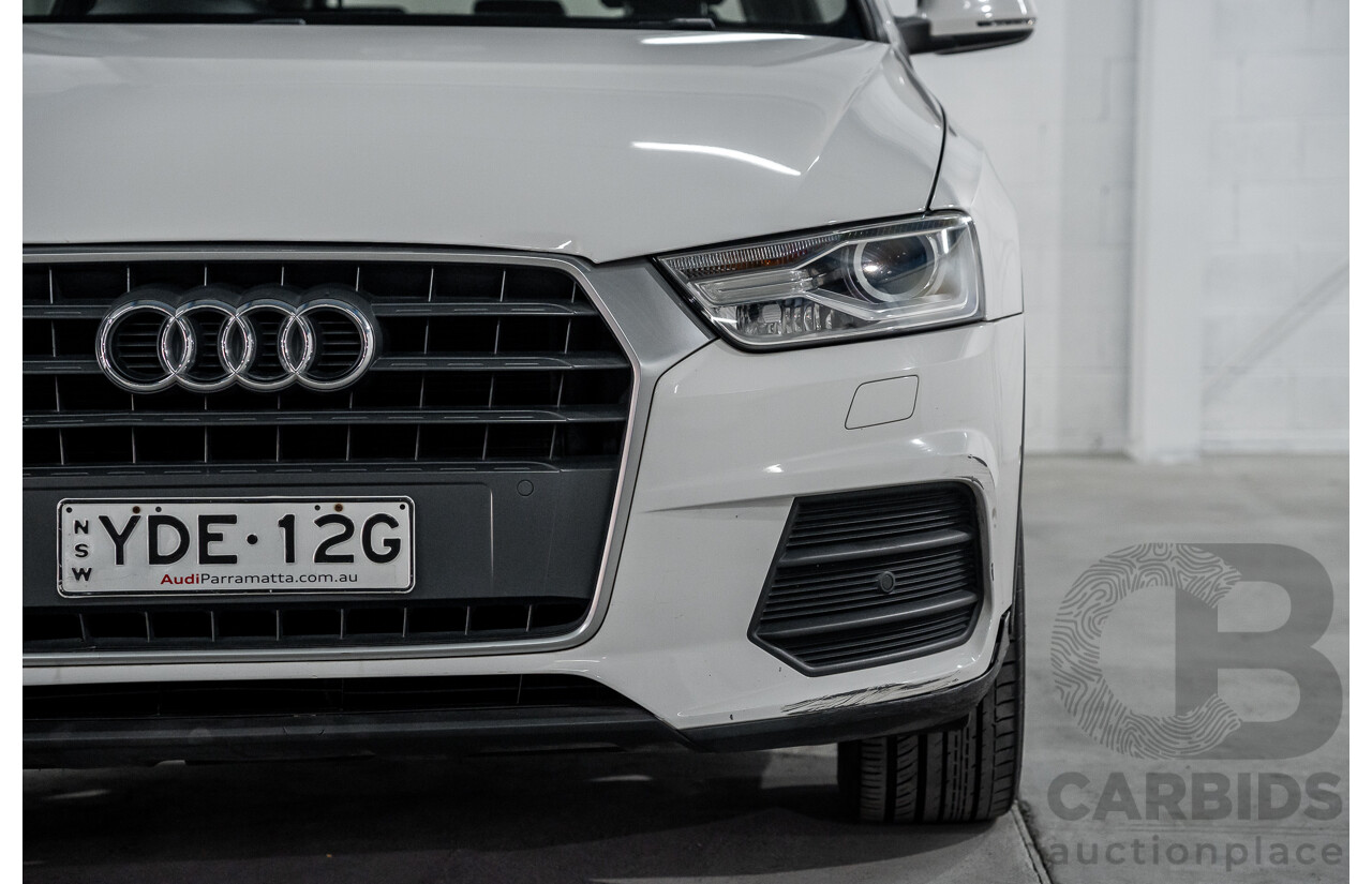 9/2015 Audi Q3 1.4 TFSI (110kw) 8U MY14 4d Wagon Cortina White Turbo 1.4L