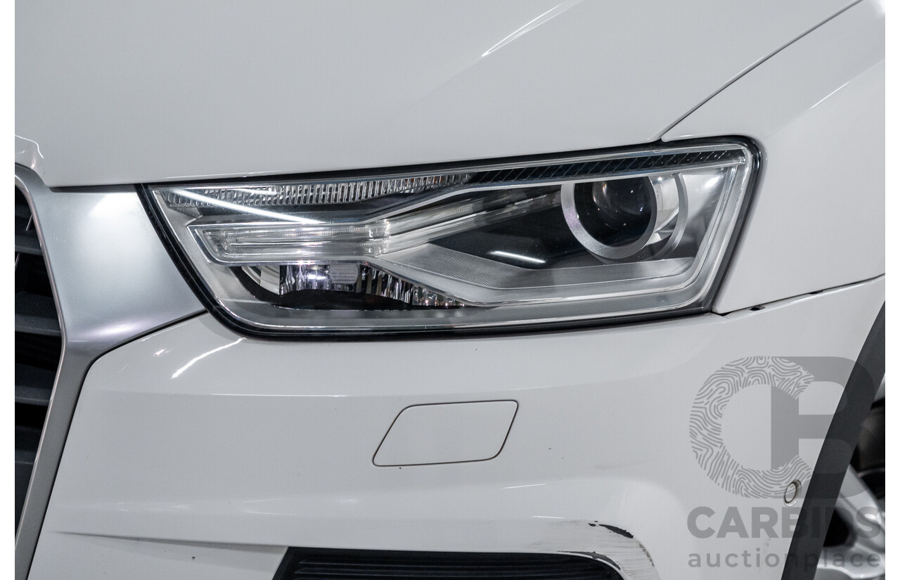 9/2015 Audi Q3 1.4 TFSI (110kw) 8U MY14 4d Wagon Cortina White Turbo 1.4L