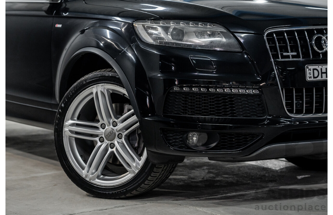 2/2014 Audi Q7 3.0 TDI Quattro MY14 4d Wagon Orca Black Metallic Turbo Diesel 3.0L