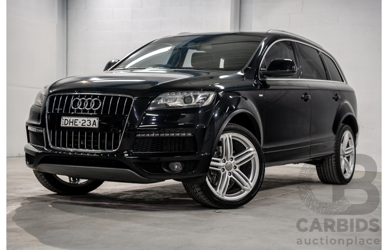 2/2014 Audi Q7 3.0 TDI Quattro MY14 4d Wagon Orca Black Metallic Turbo Diesel 3.0L