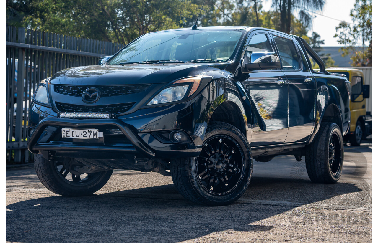 3/2014 Mazda Bt50 GT (4x4) MY13 Dual Cab Utility Black Turbo Diesel 3.2L