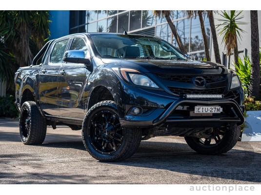 3/2014 Mazda Bt50 GT (4x4) MY13 Dual Cab Utility Black Turbo Diesel 3.2L