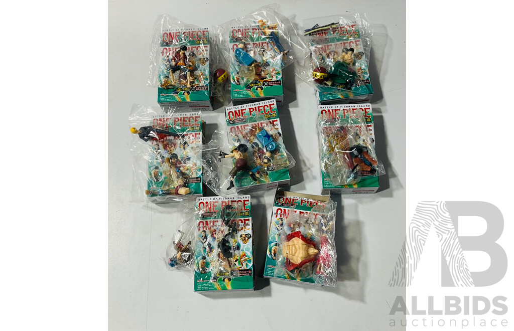 Complete Collection of 8 One Piece: Battle for Fishman Island Collectable Figures - Opened