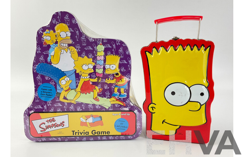 The Simpsons Trivia Game in Sealed Tin with Bart Simpson Tin
