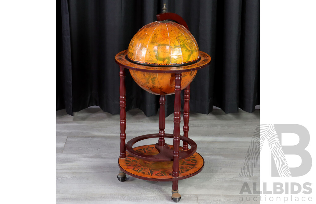 World Globe on Stand Form Drinks Cabinet