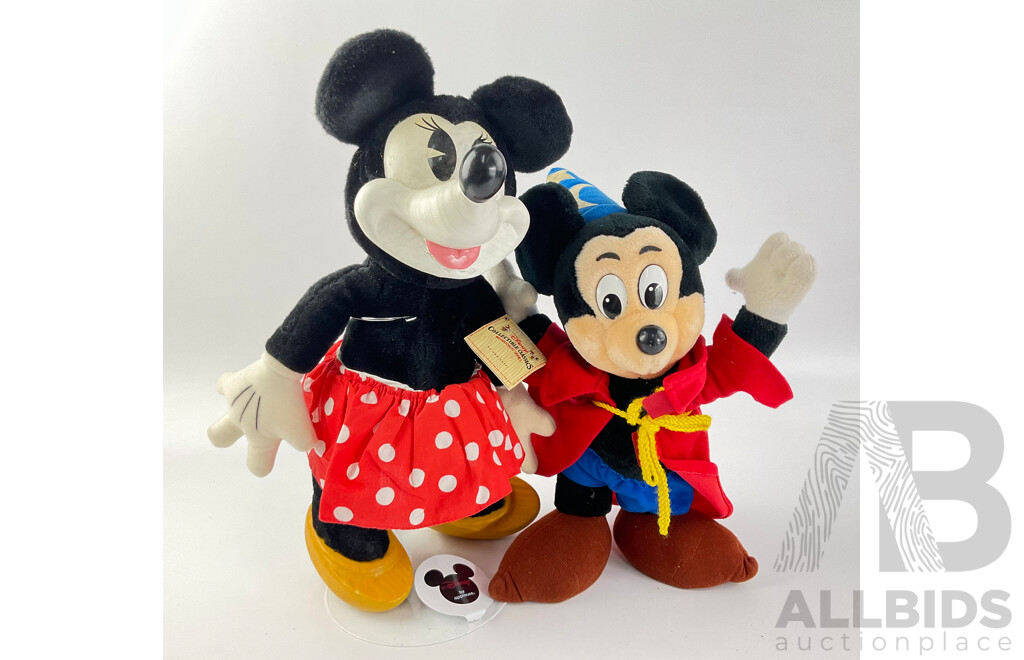 Vintage Disney Collectable Classics Minnie Mouse and Fantasia Mickey Mouse