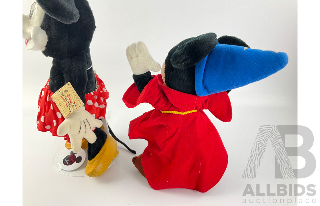 Vintage Disney Collectable Classics Minnie Mouse and Fantasia Mickey Mouse