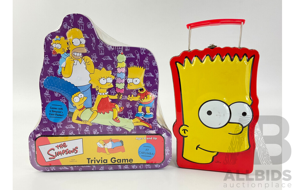 The Simpsons Trivia Game in Sealed Tin with Bart Simpson Tin