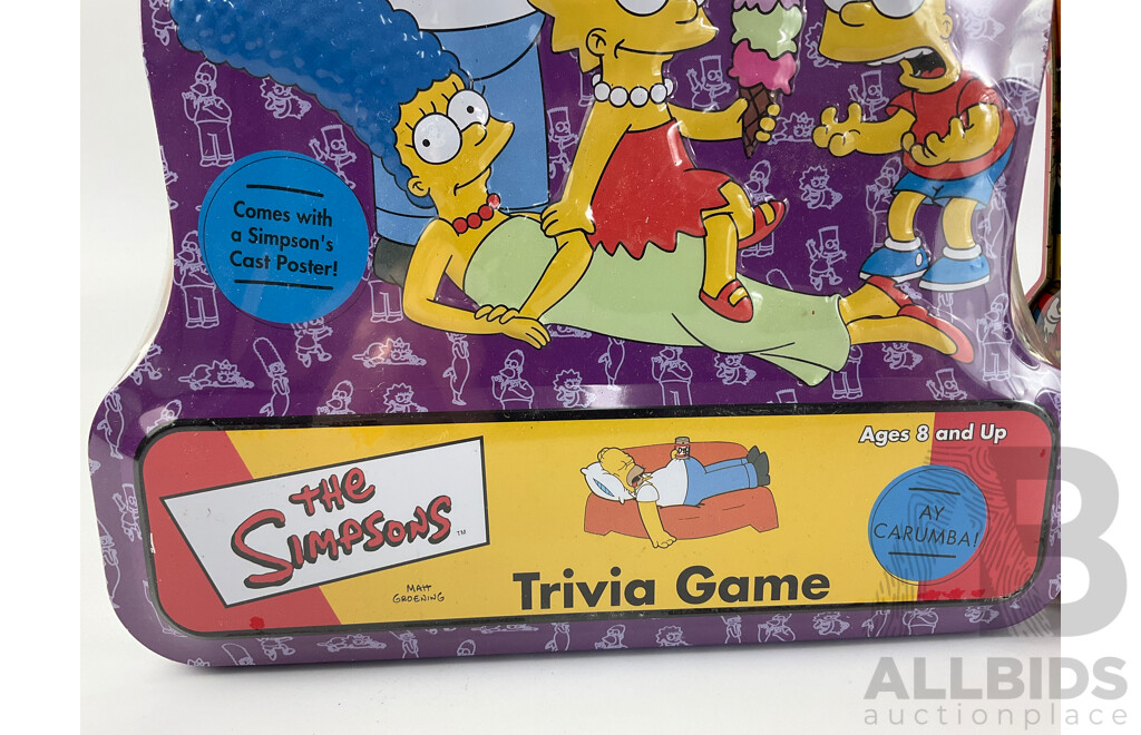 The Simpsons Trivia Game in Sealed Tin with Bart Simpson Tin