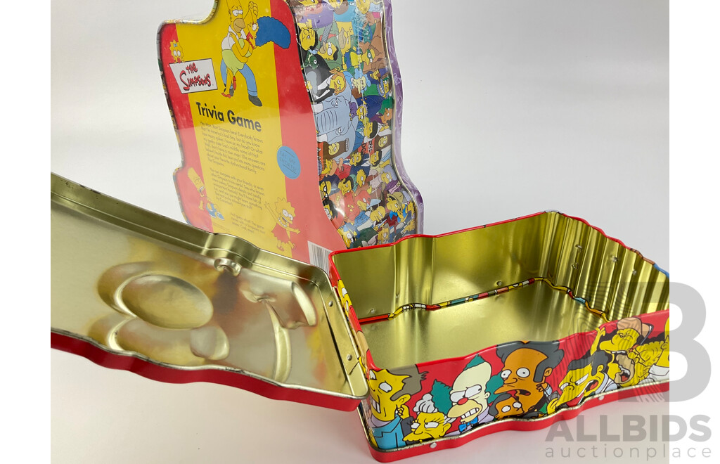 The Simpsons Trivia Game in Sealed Tin with Bart Simpson Tin