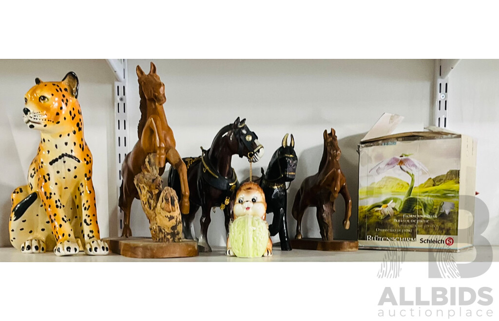 Collection of Interesting Composite Animal and Plant Figures of Horses, a Tiger and More