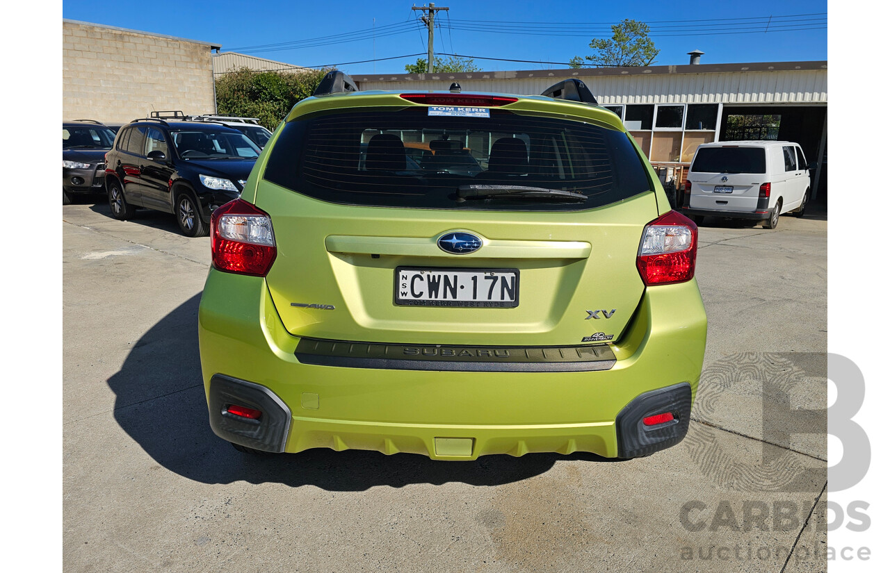 11/2014 Subaru XV 2.0i MY14 4d Wagon Plasma Green 2.0L