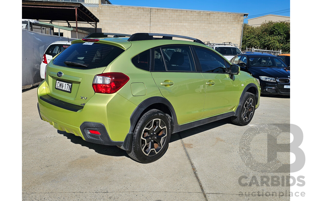 11/2014 Subaru XV 2.0i MY14 4d Wagon Plasma Green 2.0L