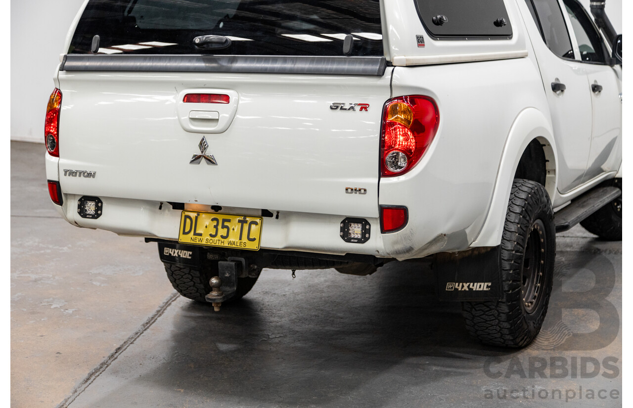 1/2013 Mitsubishi Triton GLX (4x4) MN MY13 Double Cab Utility White Turbo Diesel 2.5L