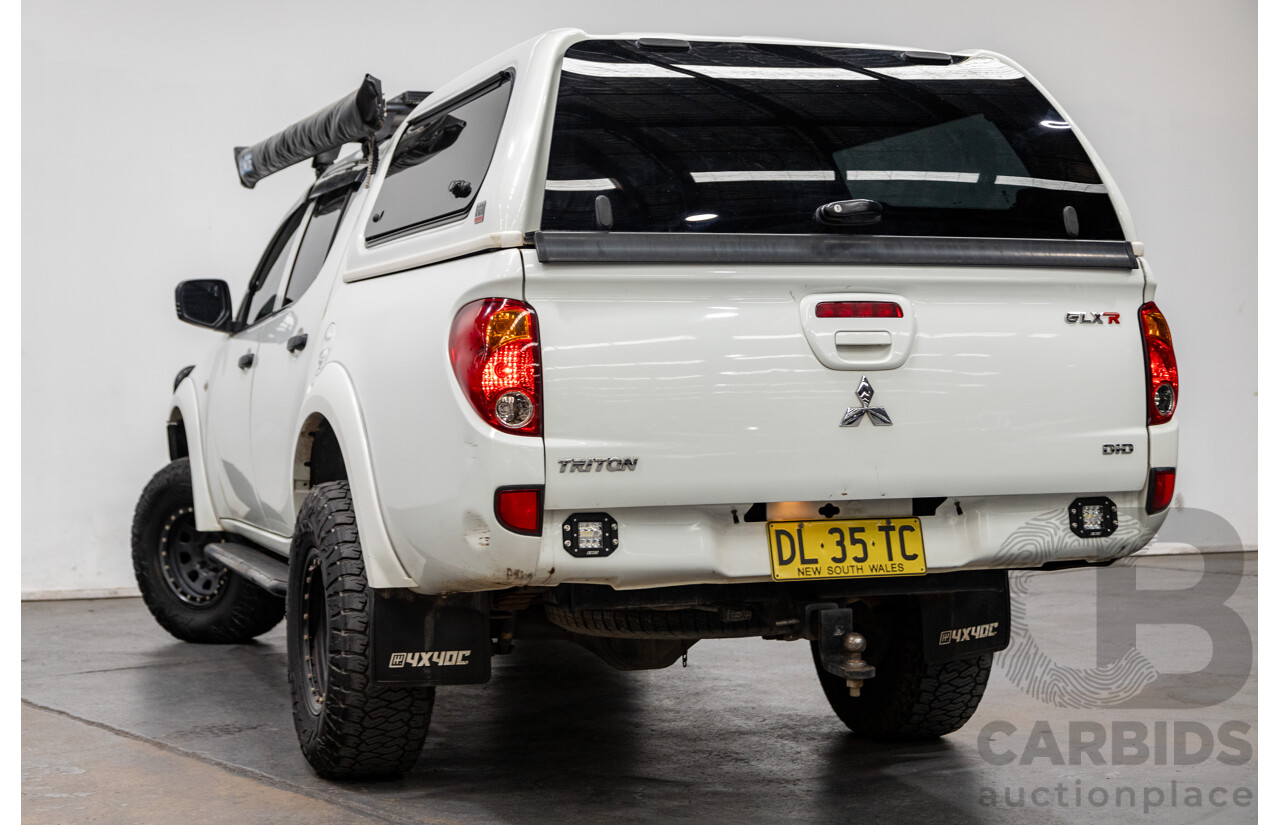 1/2013 Mitsubishi Triton GLX (4x4) MN MY13 Double Cab Utility White Turbo Diesel 2.5L