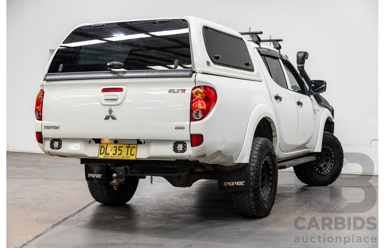 1/2013 Mitsubishi Triton GLX (4x4) MN MY13 Double Cab Utility White Turbo Diesel 2.5L