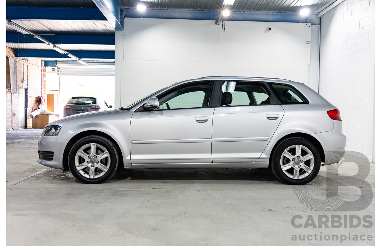 1/2009 Audi A3 Sportback 1.4 TFSI Attraction 8P MY09 5d Hatchback Ice Silver Metallic Turbo 1.4L