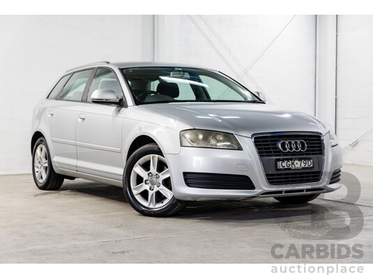 1/2009 Audi A3 Sportback 1.4 TFSI Attraction 8P MY09 5d Hatchback Ice Silver Metallic Turbo 1.4L