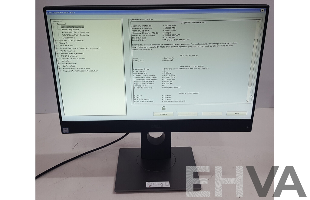 Dell OptiPlex 7470 AIO Intel Core i5 (9500) 3.00GHz-4.40GHz 6-Core CPU 23.8-Inch Touchscreen All-in-One Computer