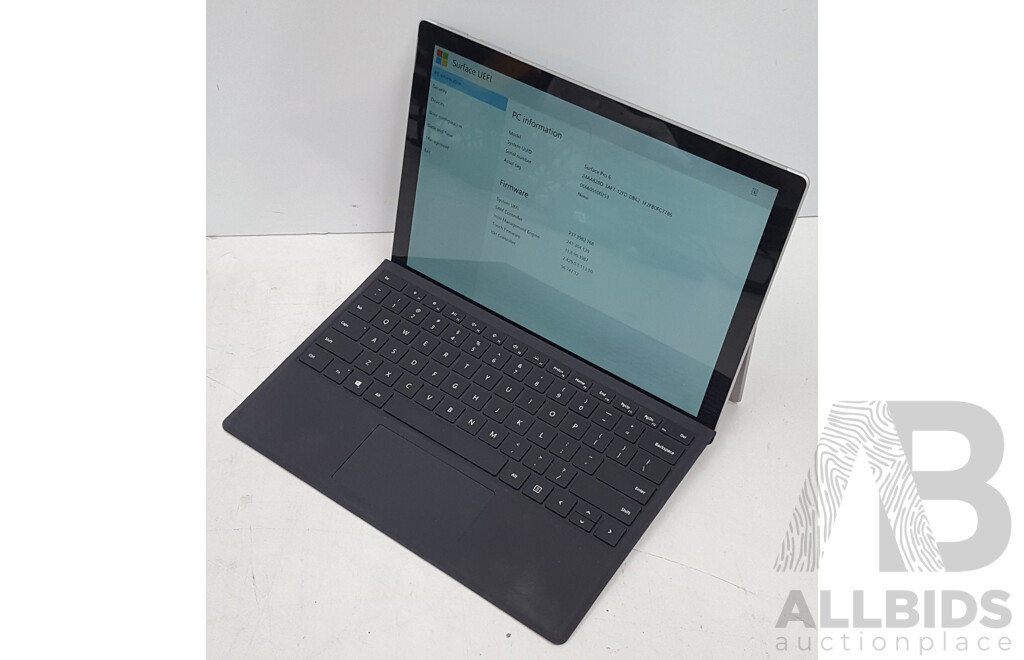 Microsoft (1796) Surface Pro 6 Intel Core i5 (8350U) 1.70GHz-3.60GHz 4-Core CPU 256GB 12.3-Inch Touchscreen Detachable Laptop