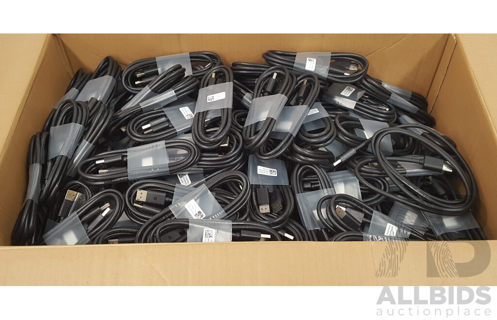 Bulk Lot of DisplayPort-to-DisplayPort Cables - Approximately 120