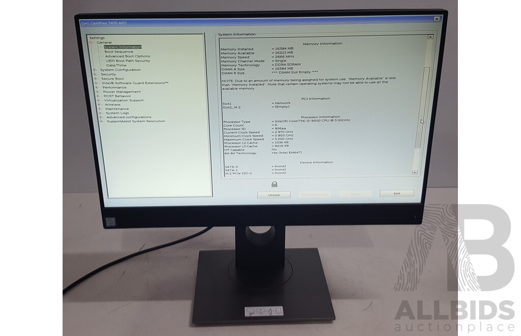 Dell OptiPlex 7470 AIO Intel Core i5 (9500) 3.00GHz-4.40GHz 6-Core CPU 23.8-Inch Touchscreen All-in-One Computer